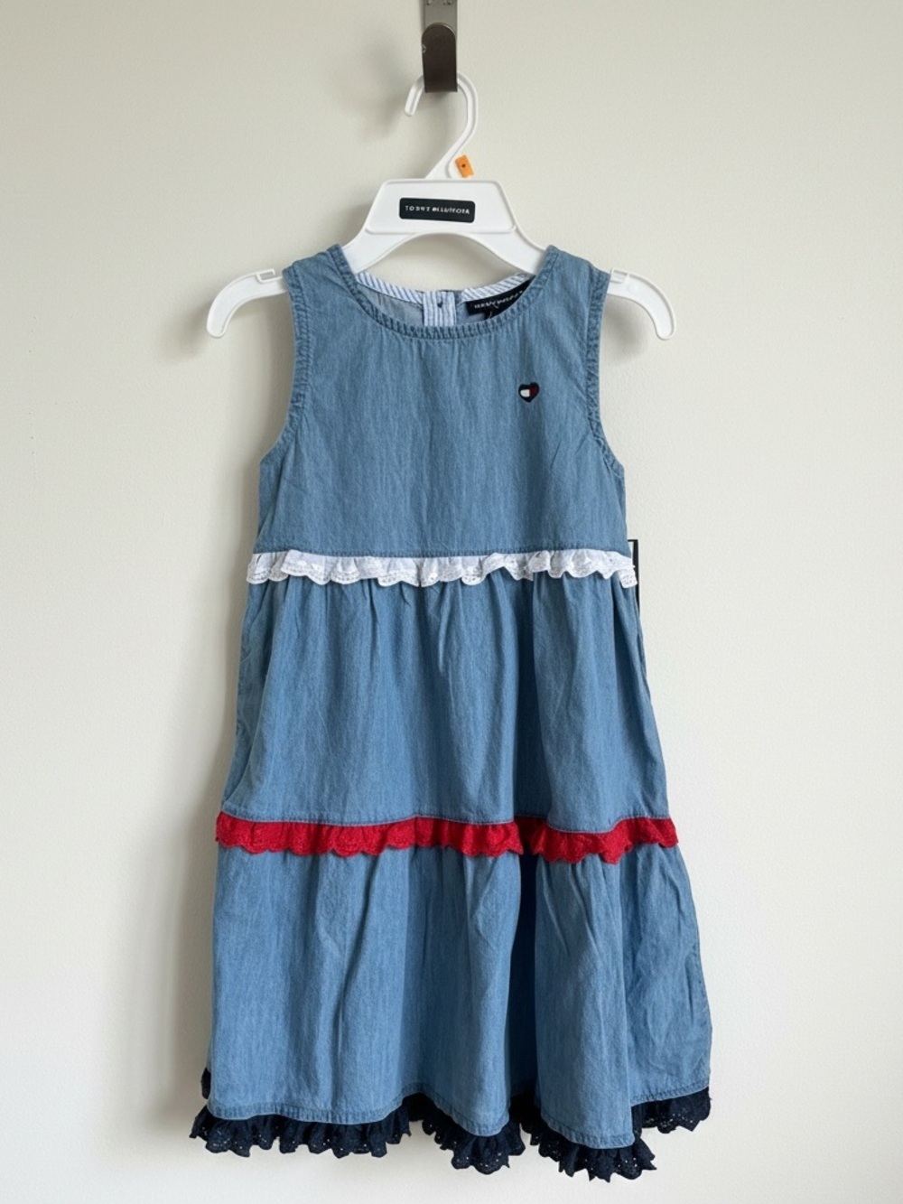 NWT Tommy Hilfiger Girl's Denim Dress Size 6X New With Tags